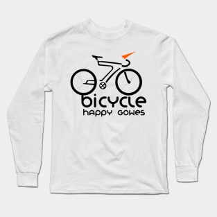 Bicycle Happy Gowes Logo Long Sleeve T-Shirt